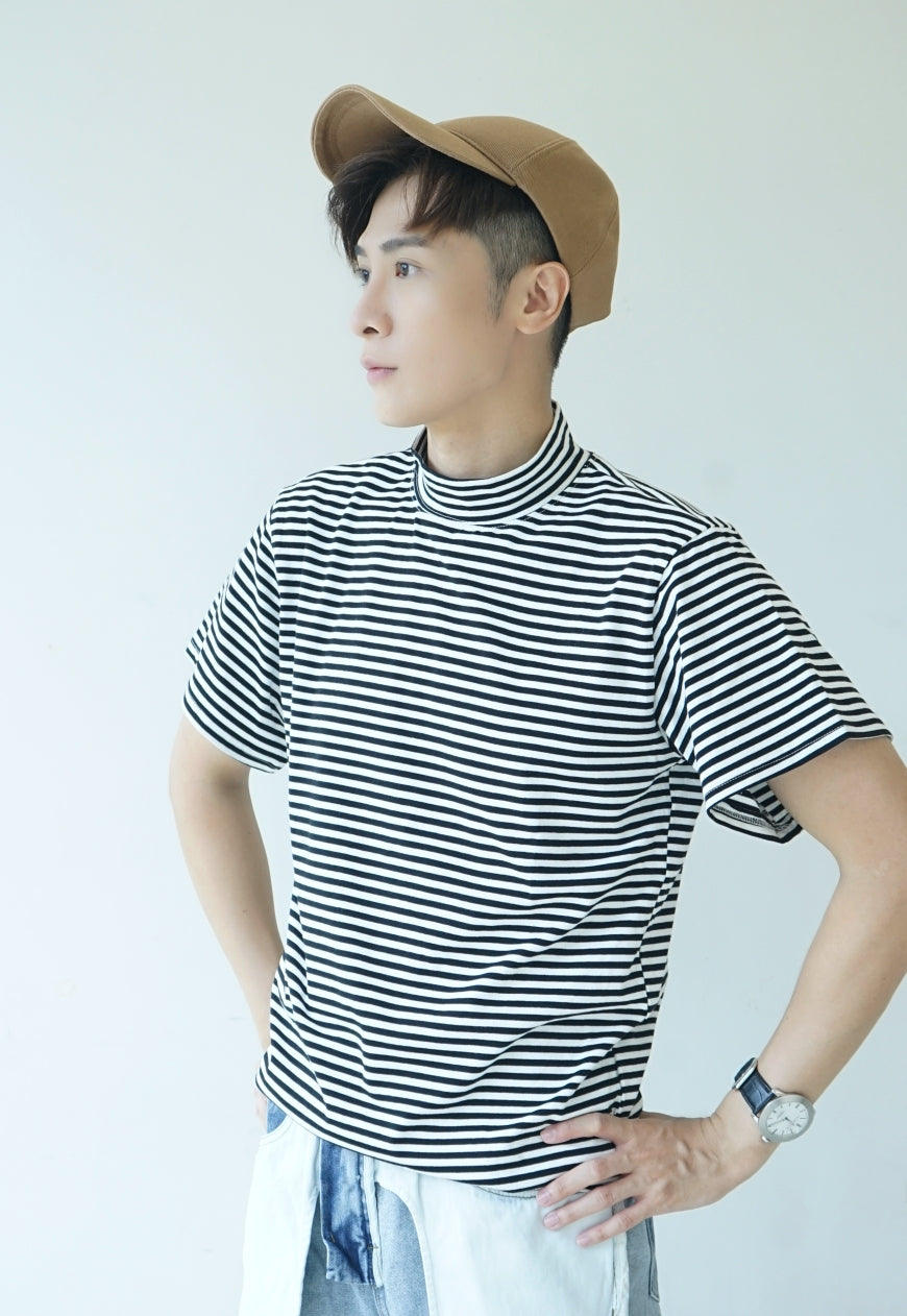 MEN'S Summer striped bottoming shirt