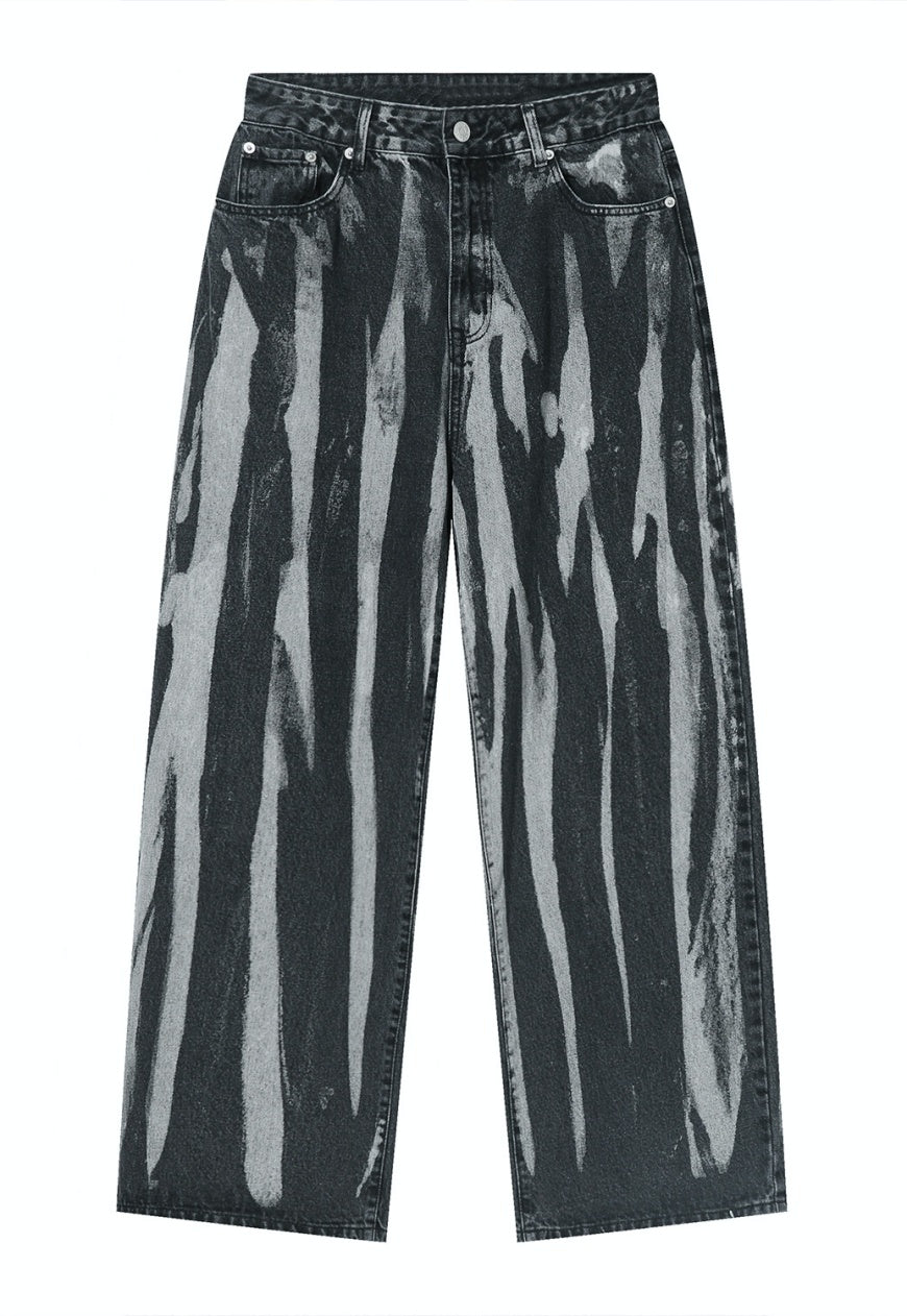 UZIP DESIGN Men's Tie-Dye Jeans