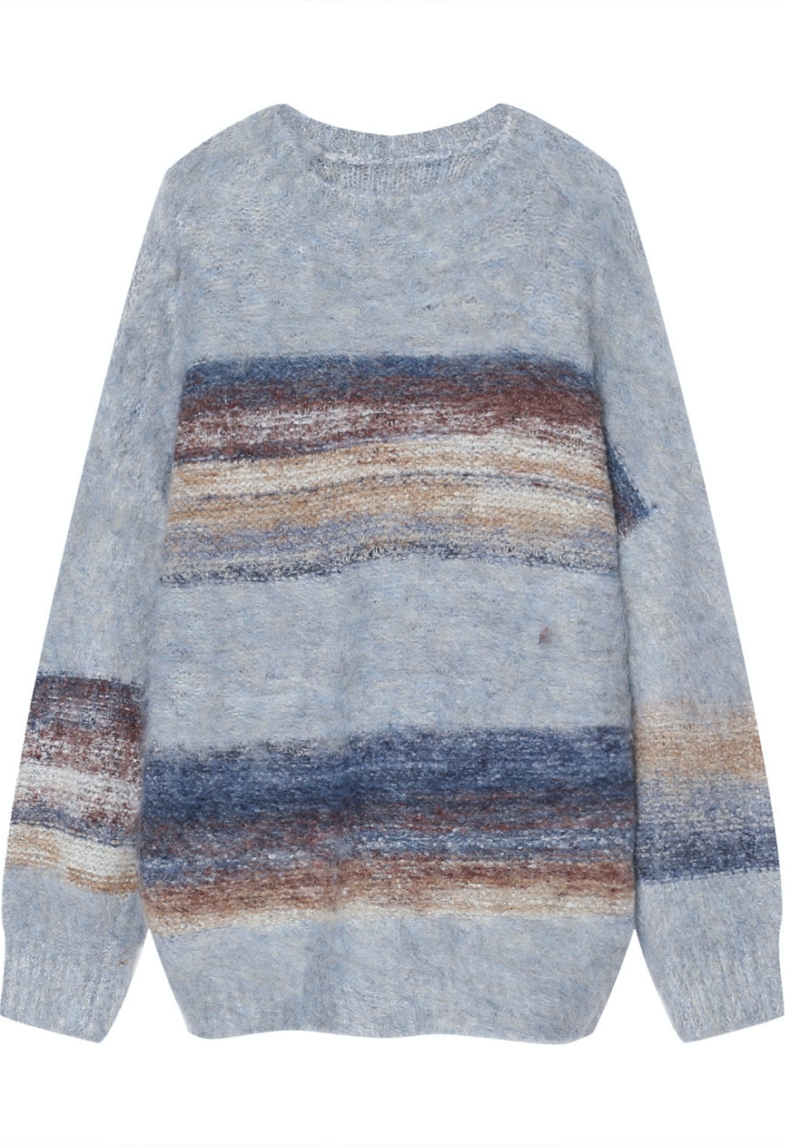 Men's color textured sweater