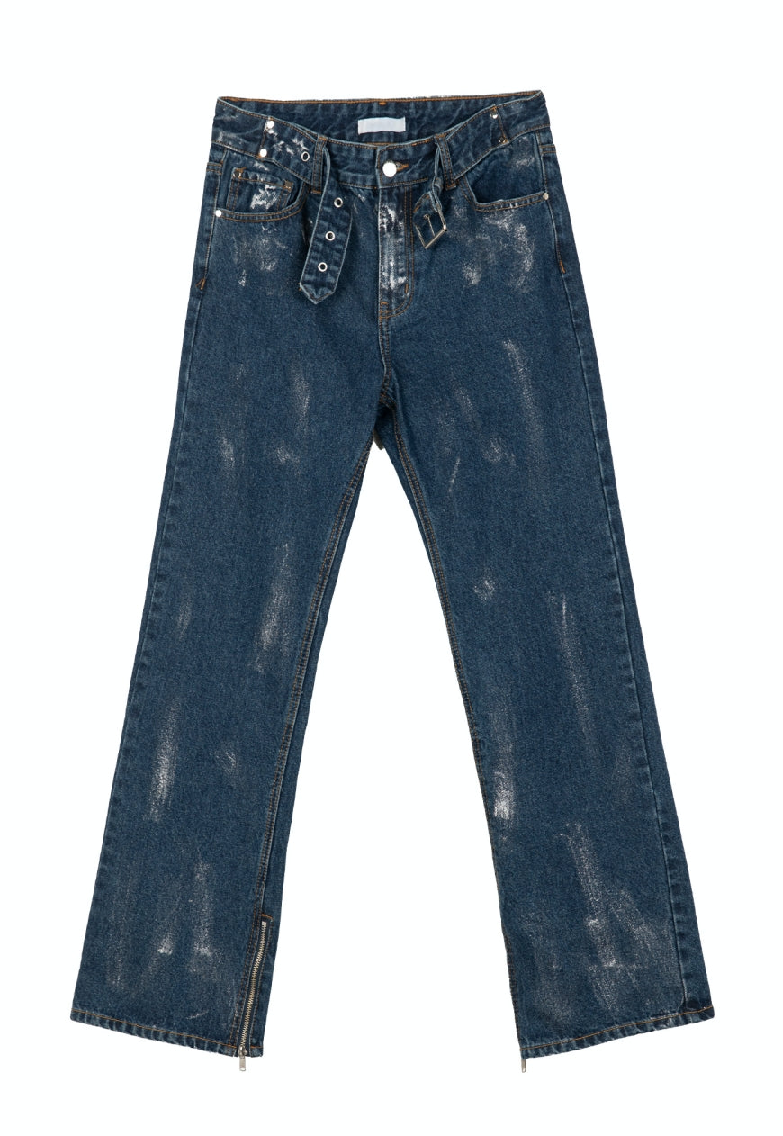 UZIP DESIGN Men's Design zipper slit denim trousers SS2022 VOL.5