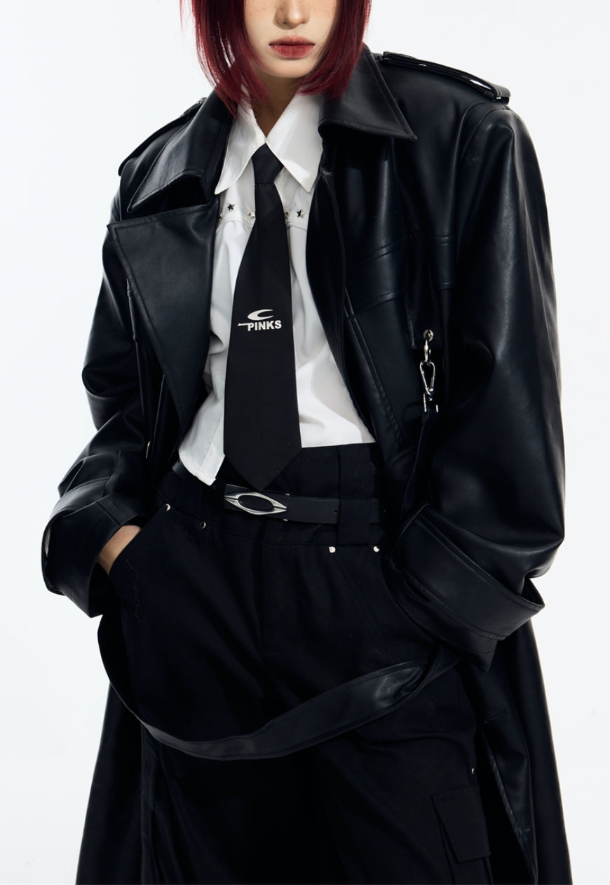Men's Retro high-quality PU leather coat