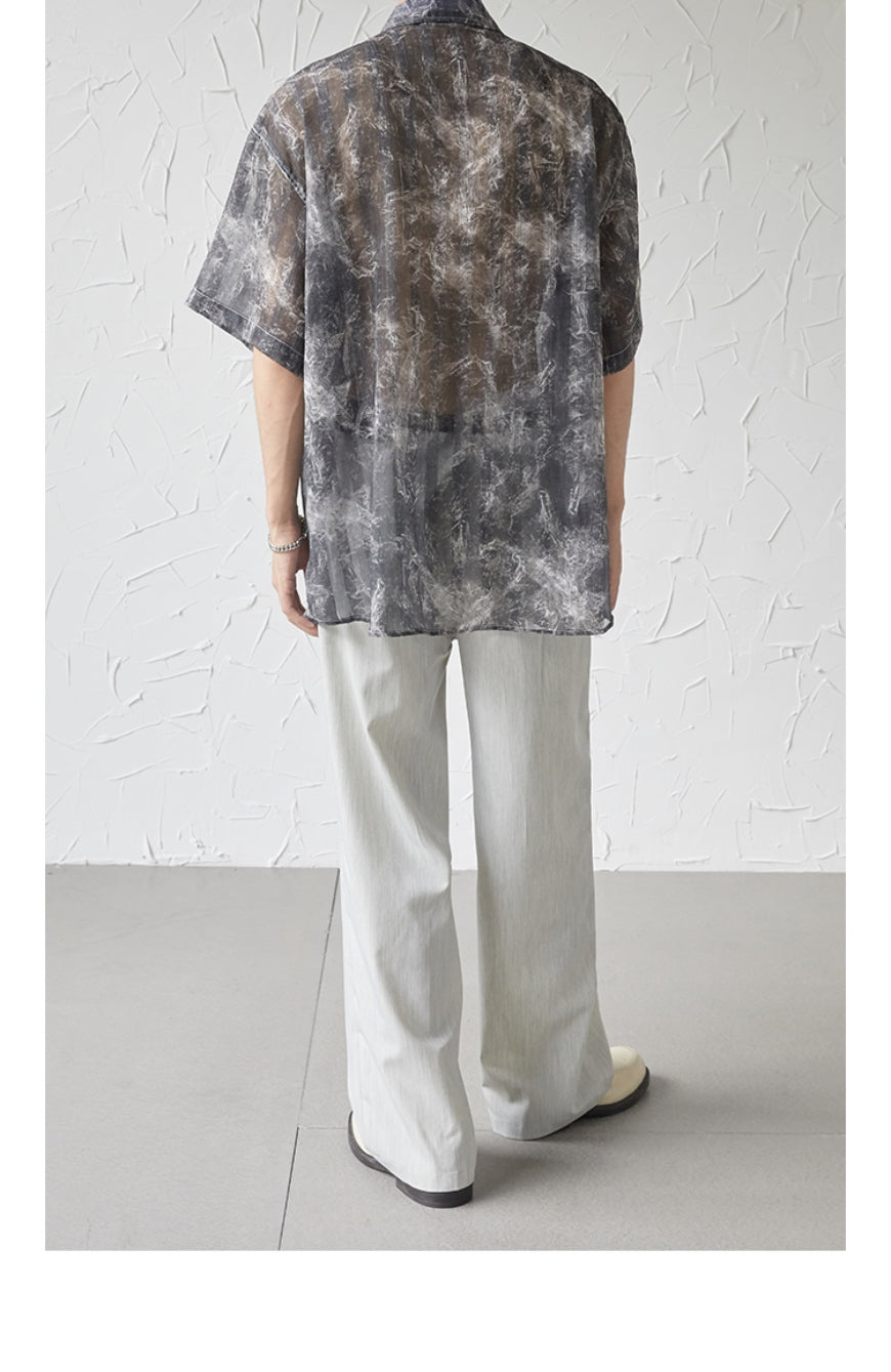 UZIP DESIGN Men's Marbled Short Sleeve Shirt