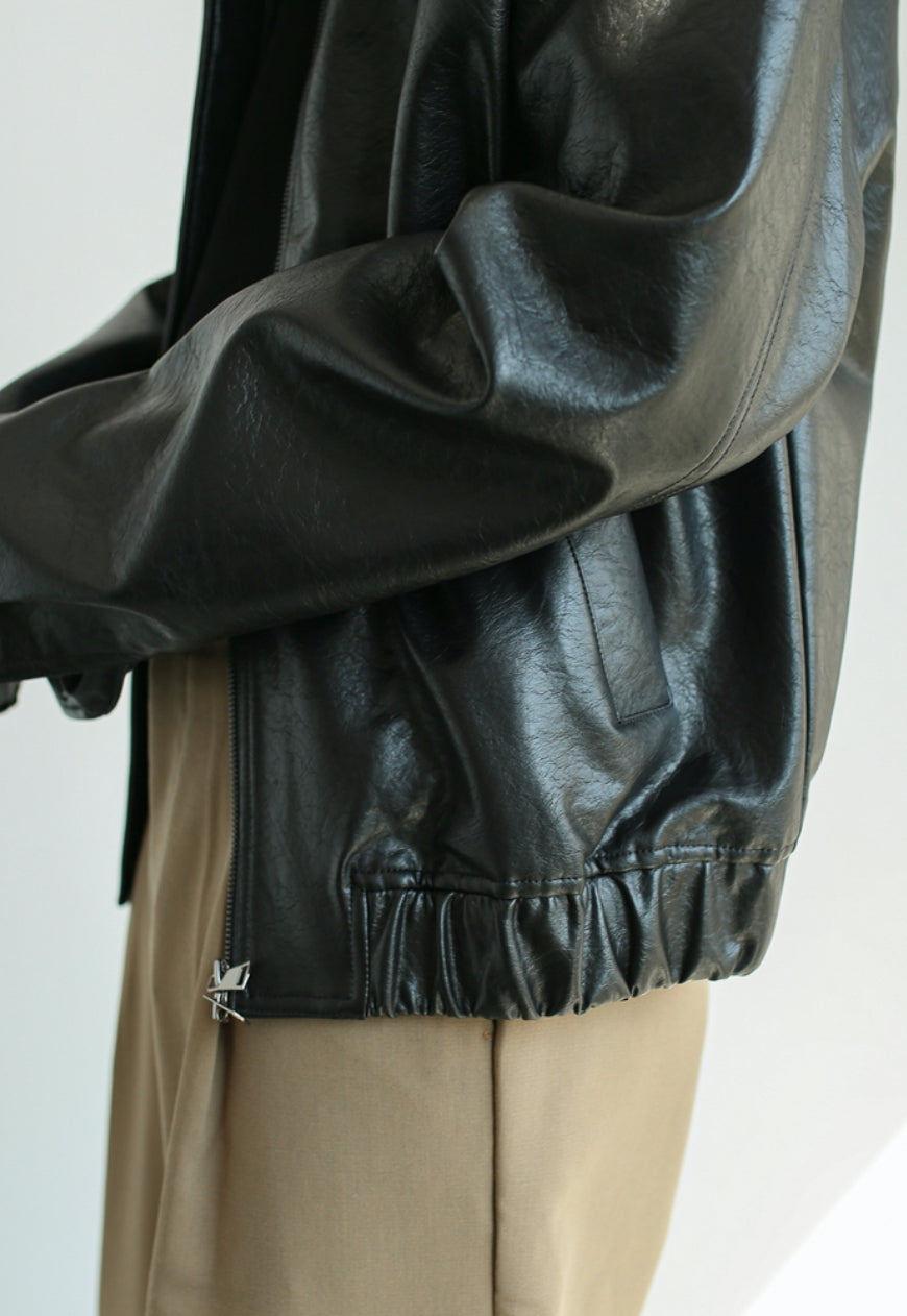 【Sale】Men's vintage leather jacket