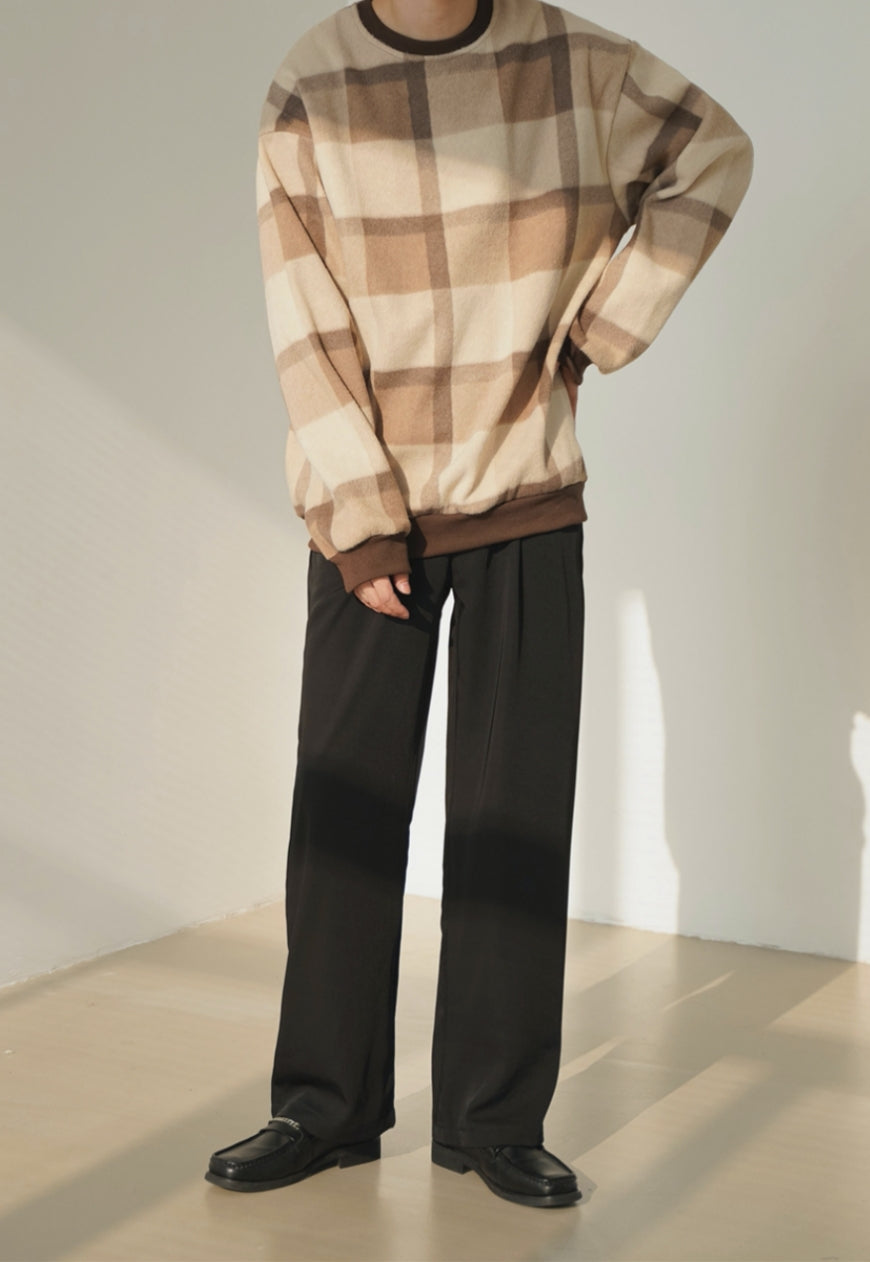 Men's Vintage plaid wool sweater