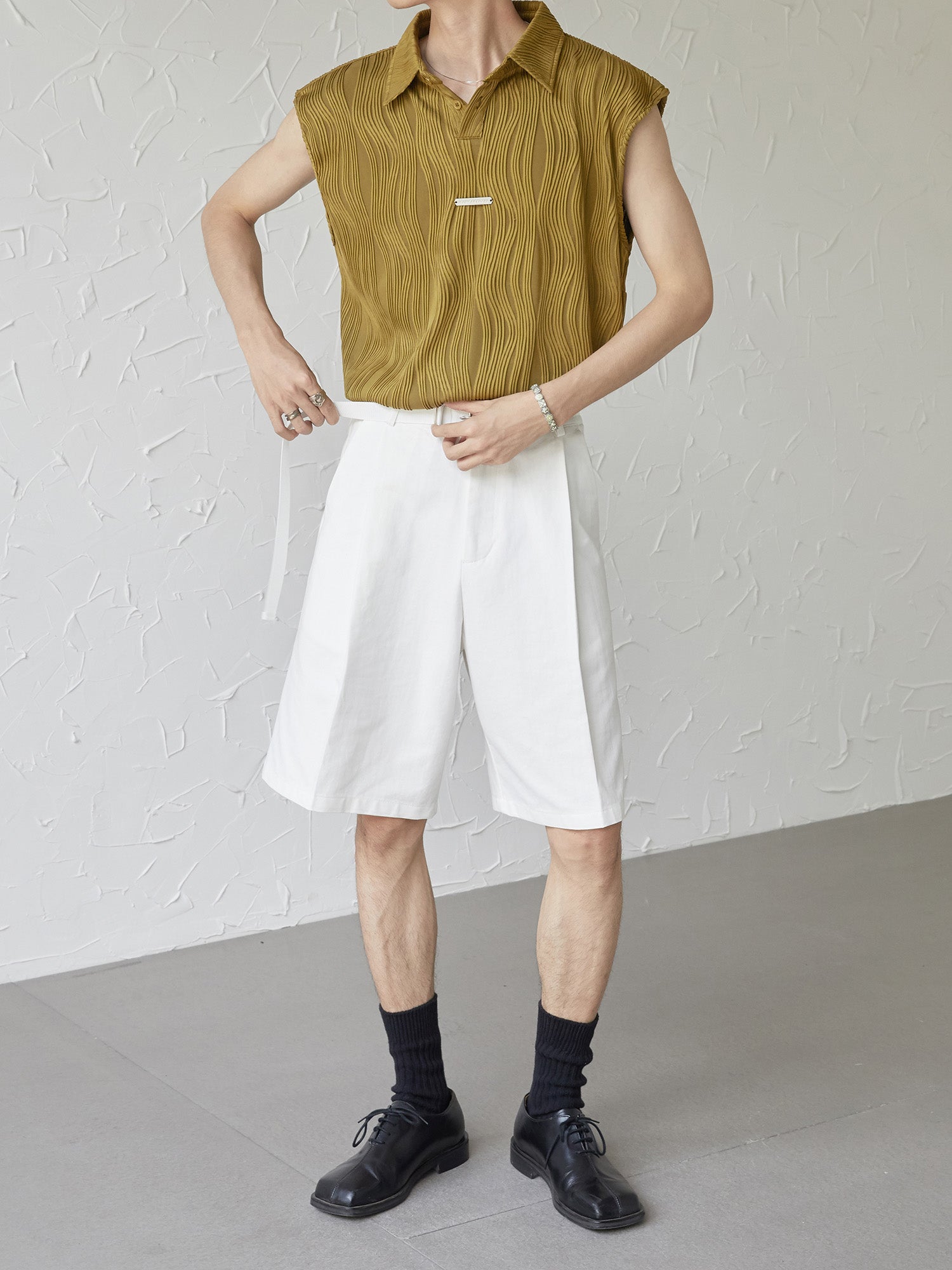 UZIP DESIGN Men's Design pleated vest