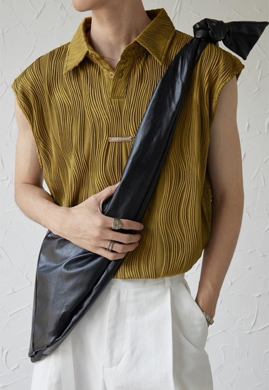 UZIP DESIGN Men's Design pleated vest