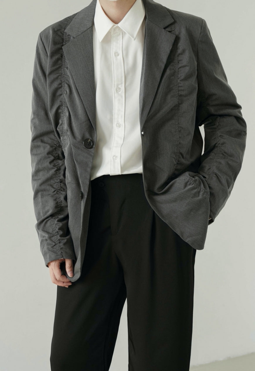 Men's Pleated design suit jacket