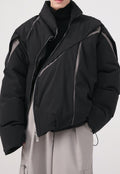 Men's pleated padded jacket