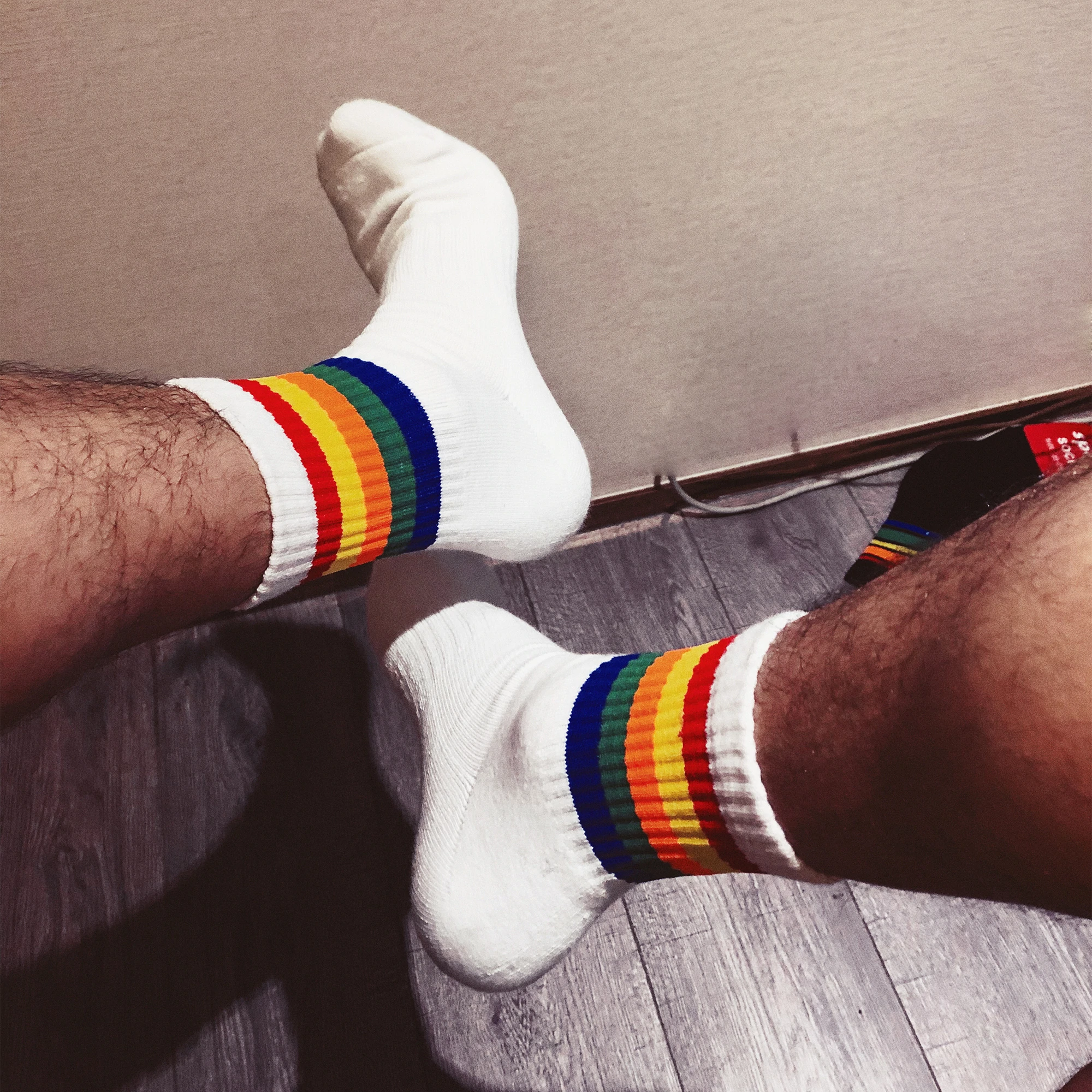 Men's Rainbow Stripe Sports Socks