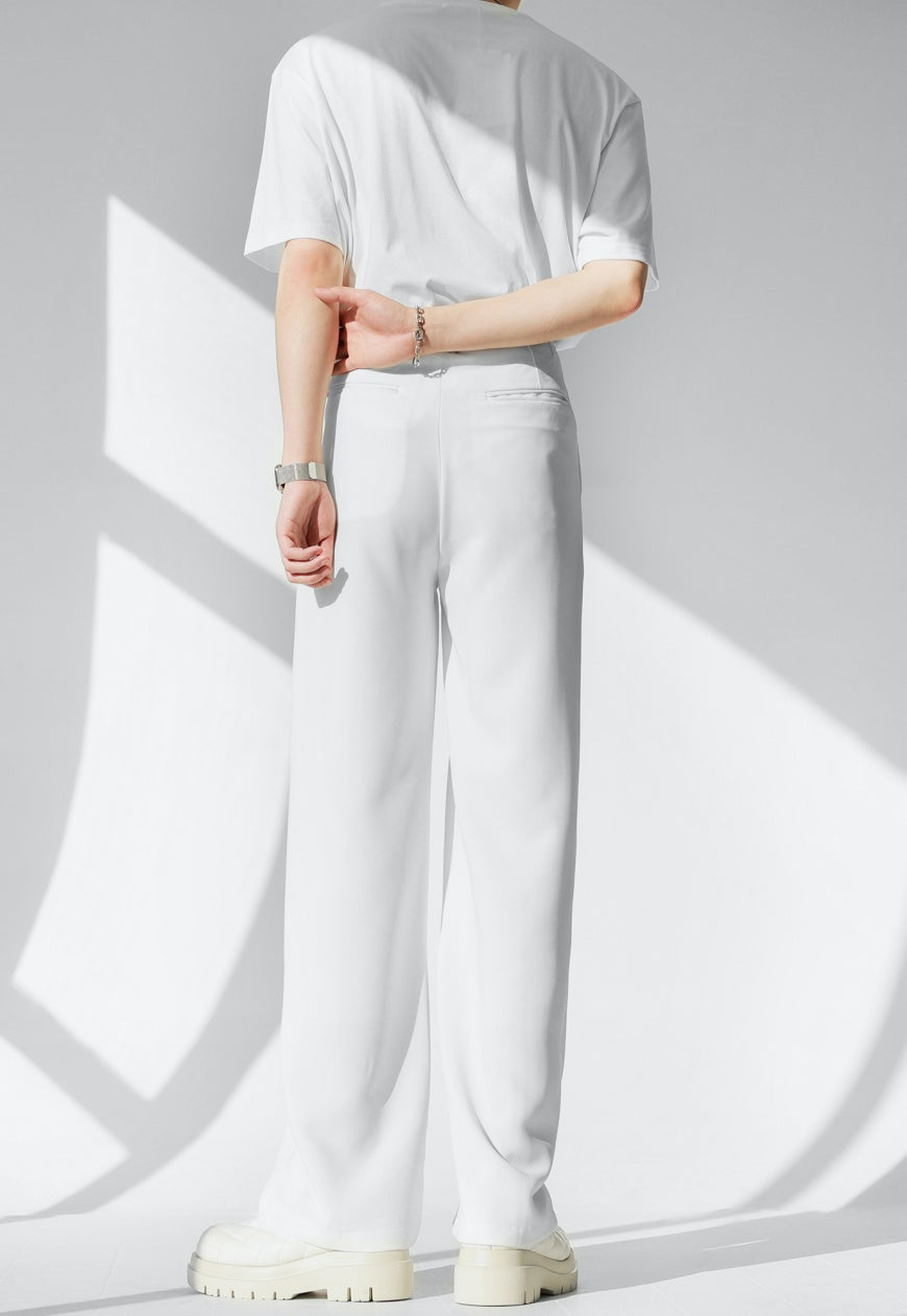 【Sale】Men's metallic zipper trousers