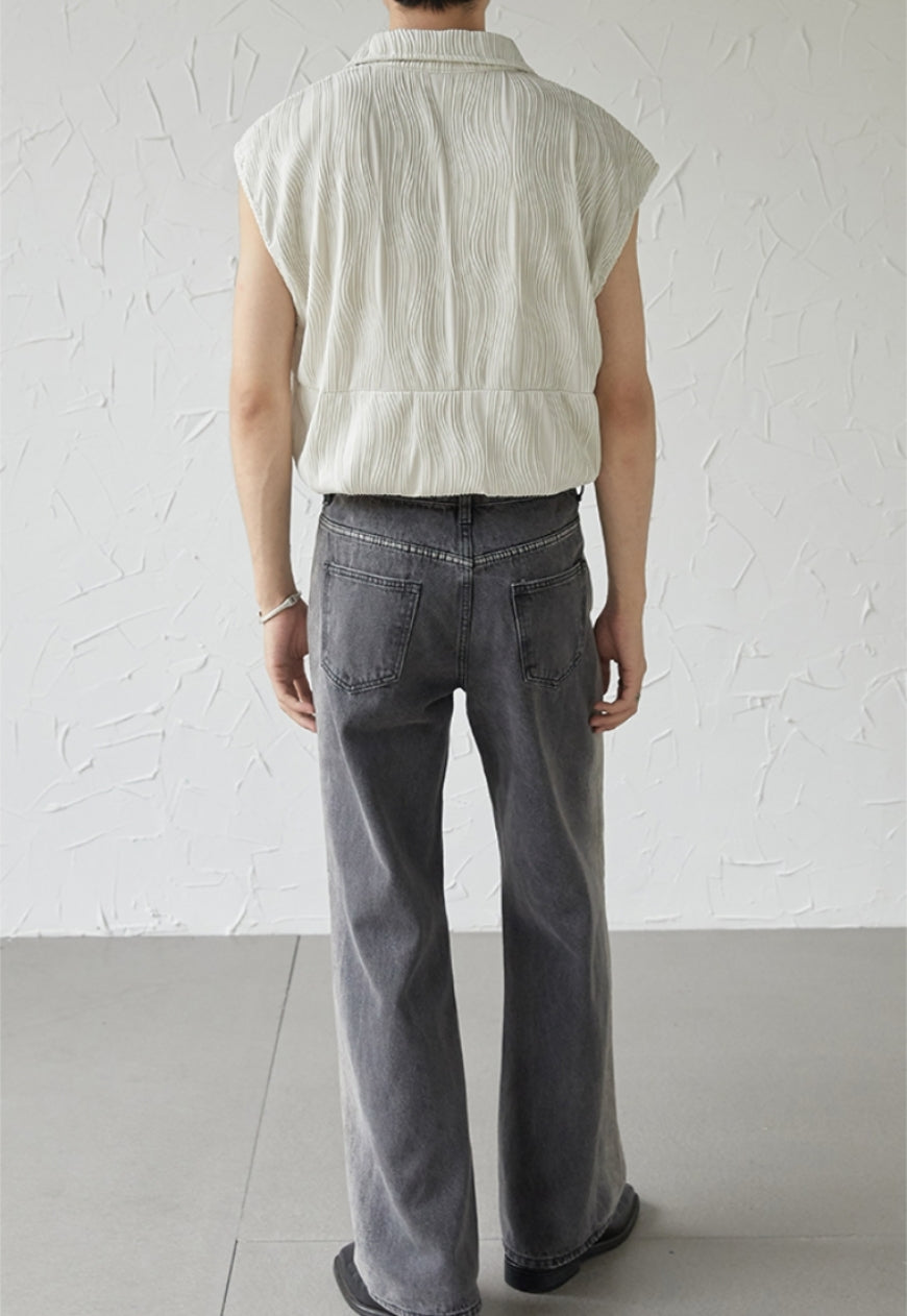 UZIP DESIGN Men's Design pleated vest