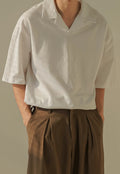 Men's Summer collar solid color t-shirt