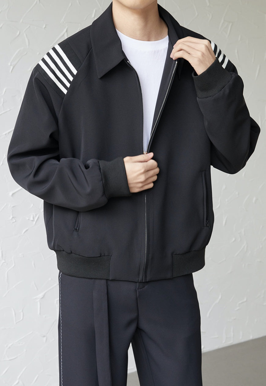 UZIP DESIGN Men's black white fashion jacket