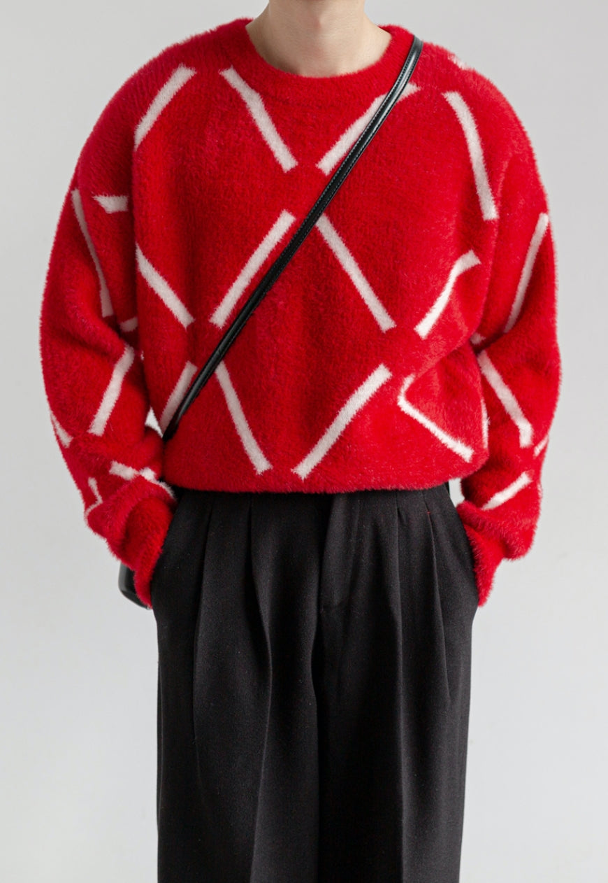 Men's Comfortable red sweater