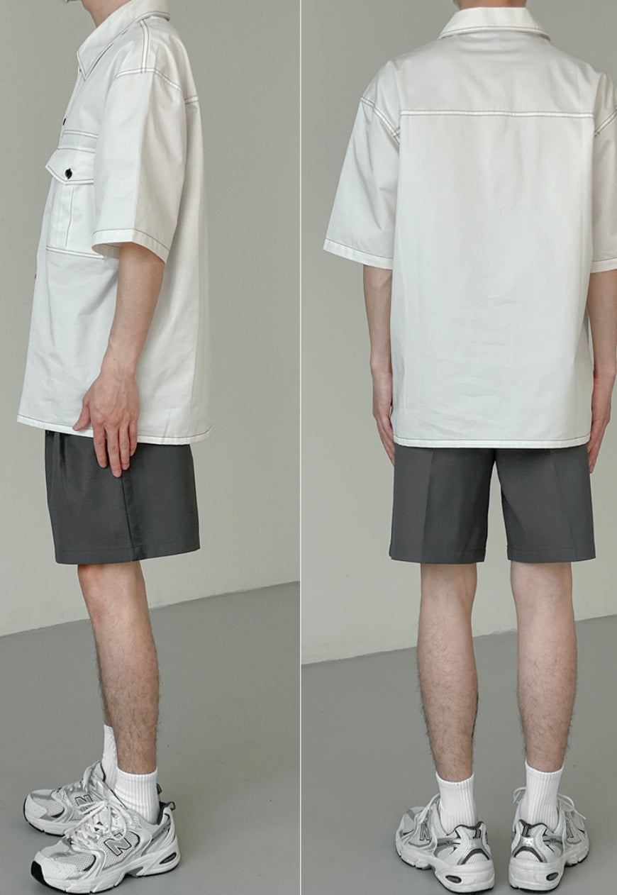 UZIP DESIGN Men's loose white shirt