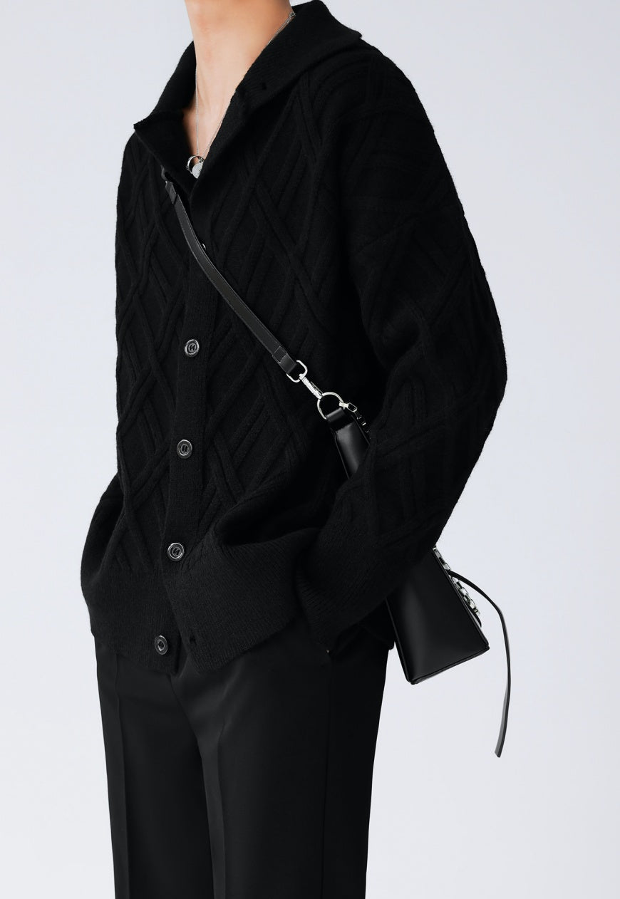 Men's solid color turtleneck sweater