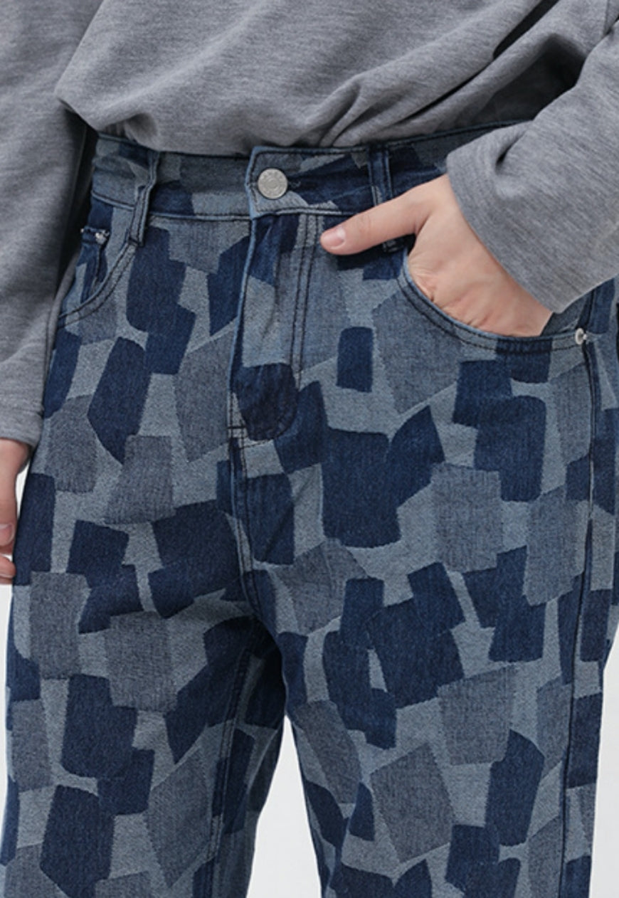 Men's Plaid fashion jeans