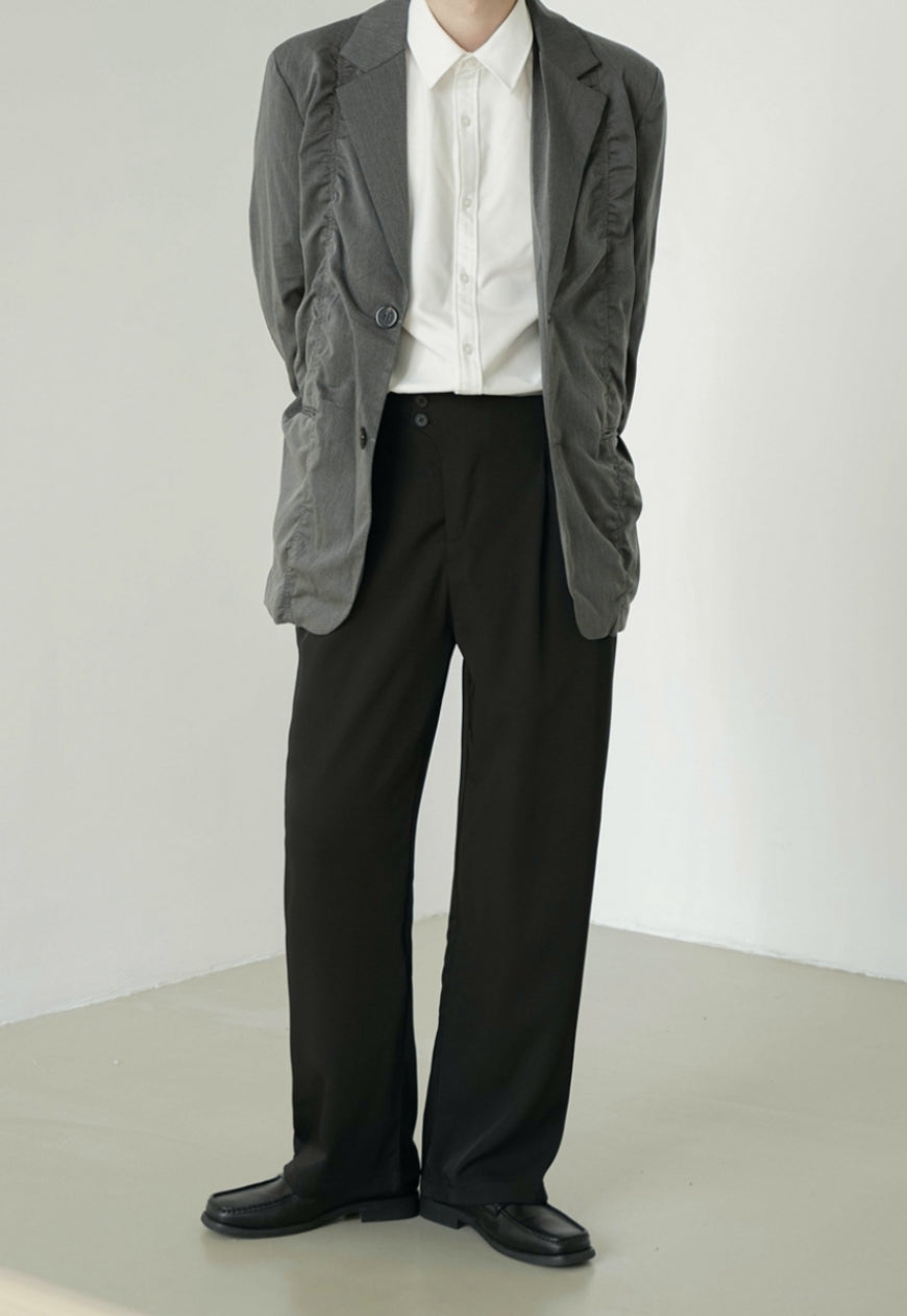 Men's Pleated design suit jacket