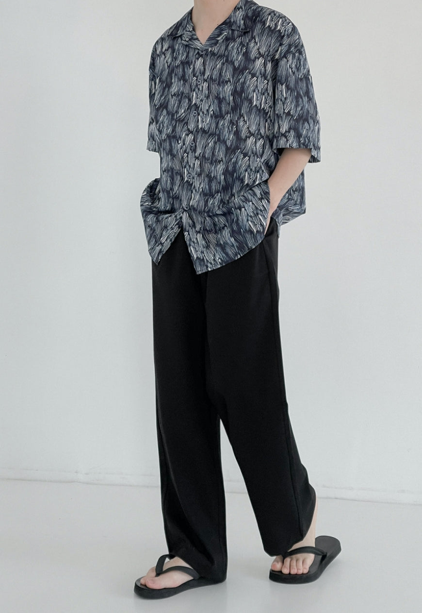 Men's silk loose shirt