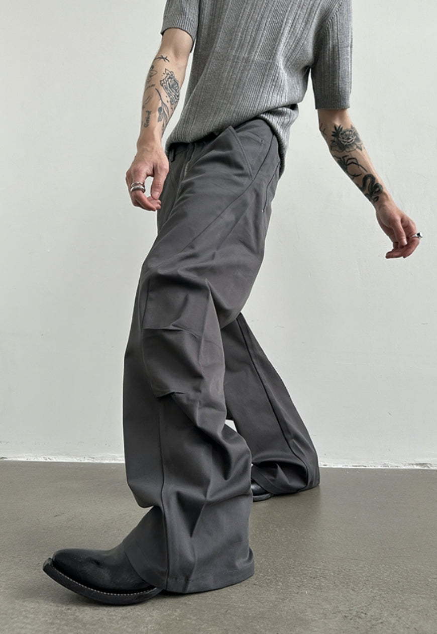 Men's designer wide-leg trousers