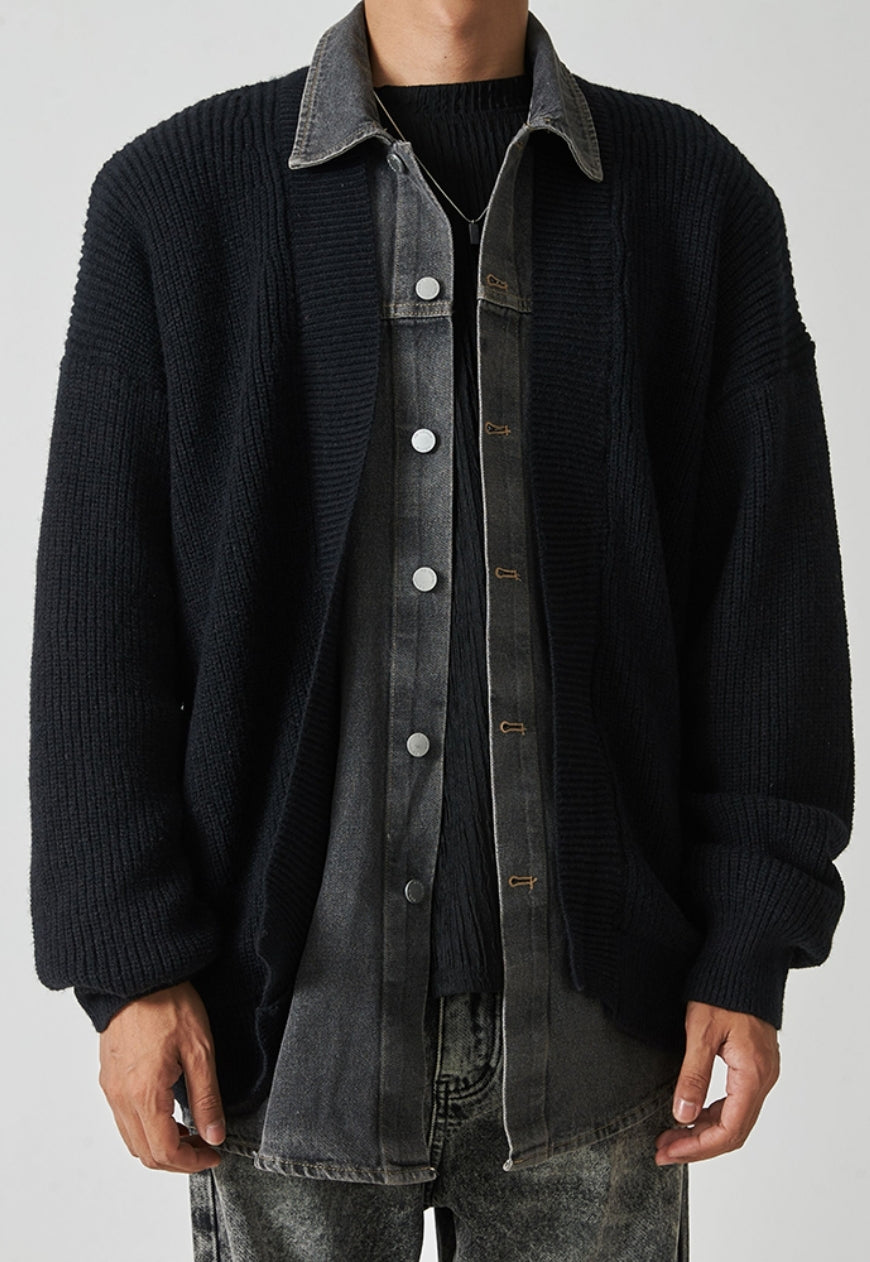 Men's Design Denim Cardigan Jacket