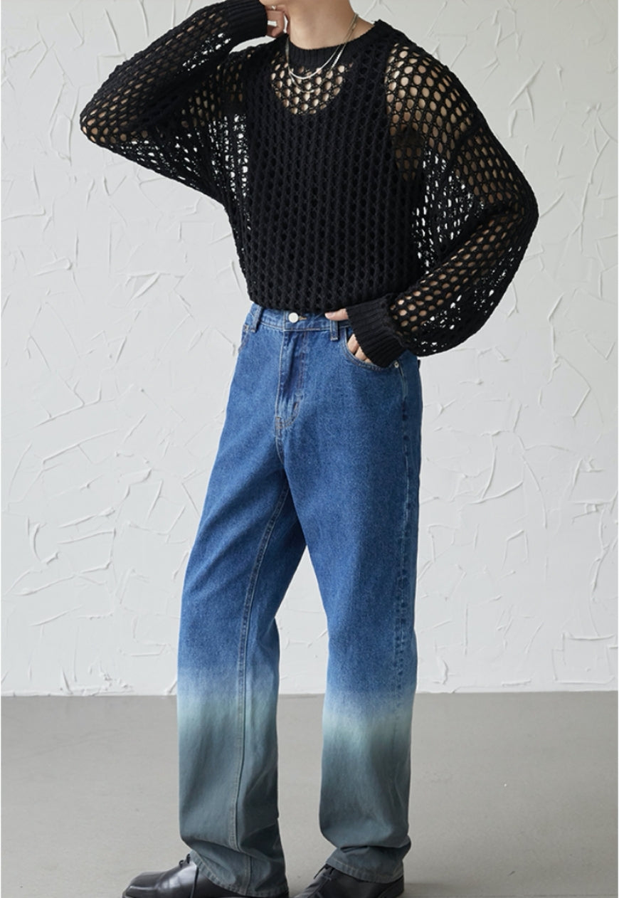 UZIP DESIGN Men's Design cutout long-sleeve top