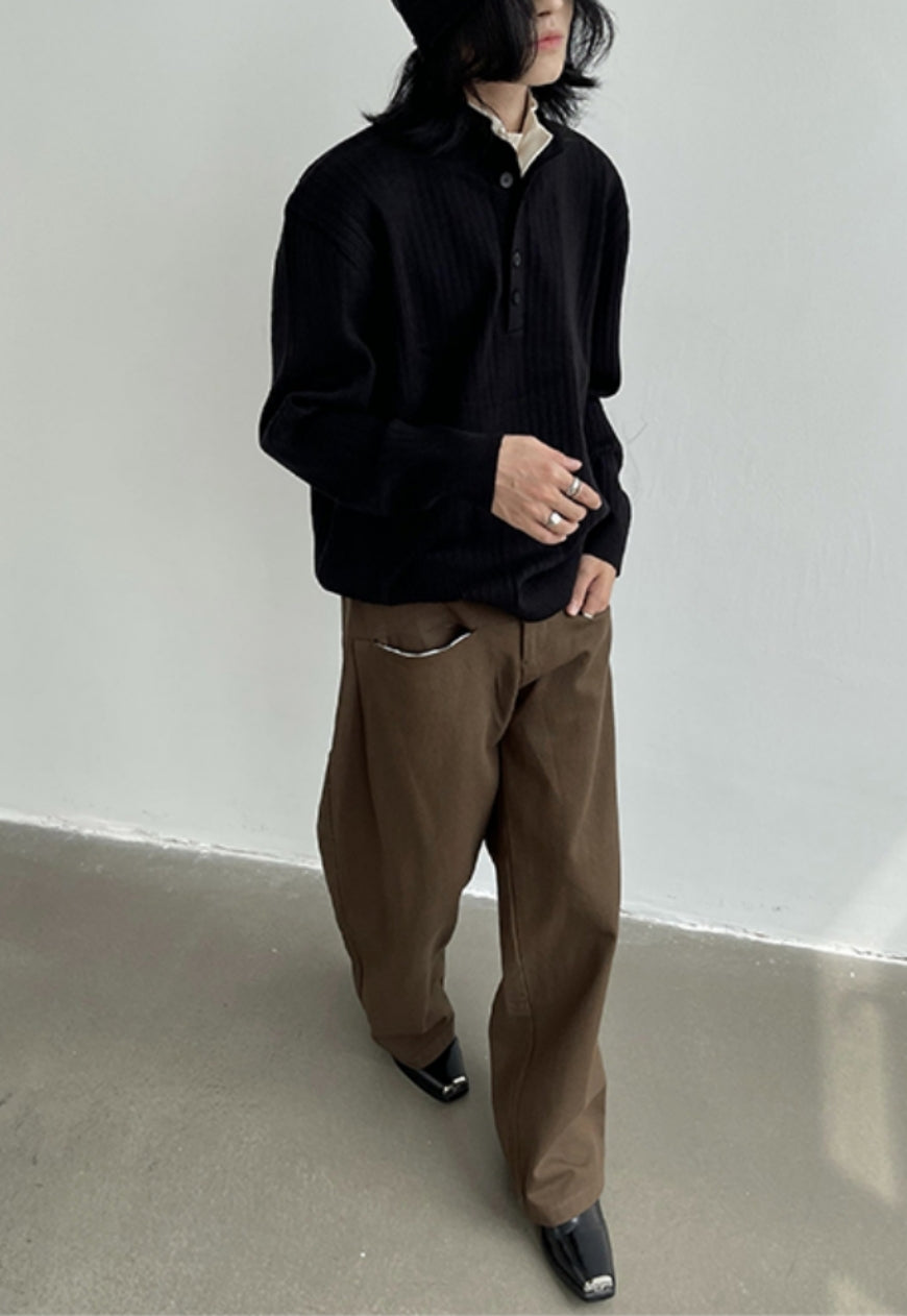 UZIP DESIGN Men's double neck sweater