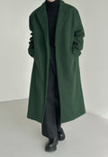 Men's long woolen coat