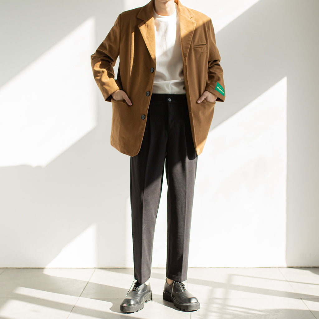 Men's Spring retro corduroy blazer