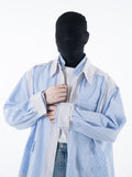 Men's Raw-edge striped two-piece shirt