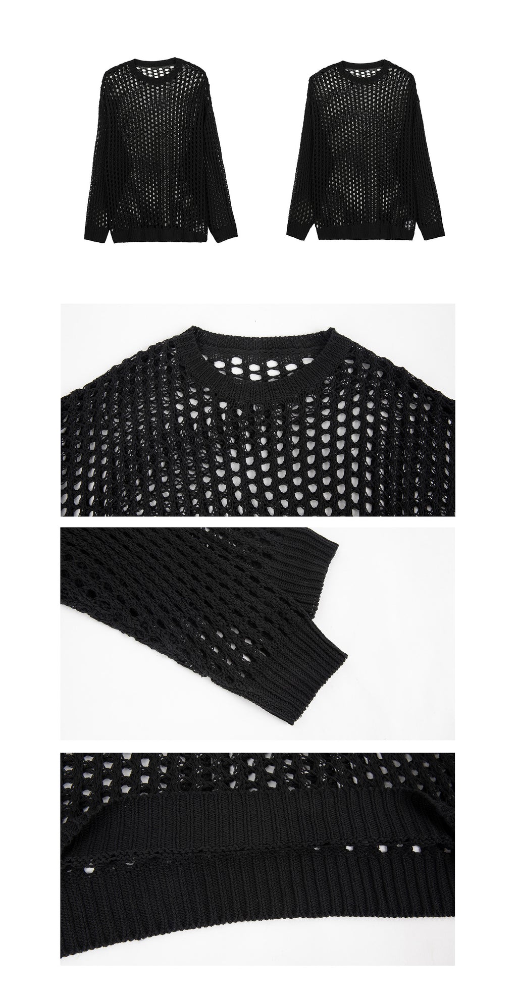 UZIP DESIGN Men's Design cutout long-sleeve top