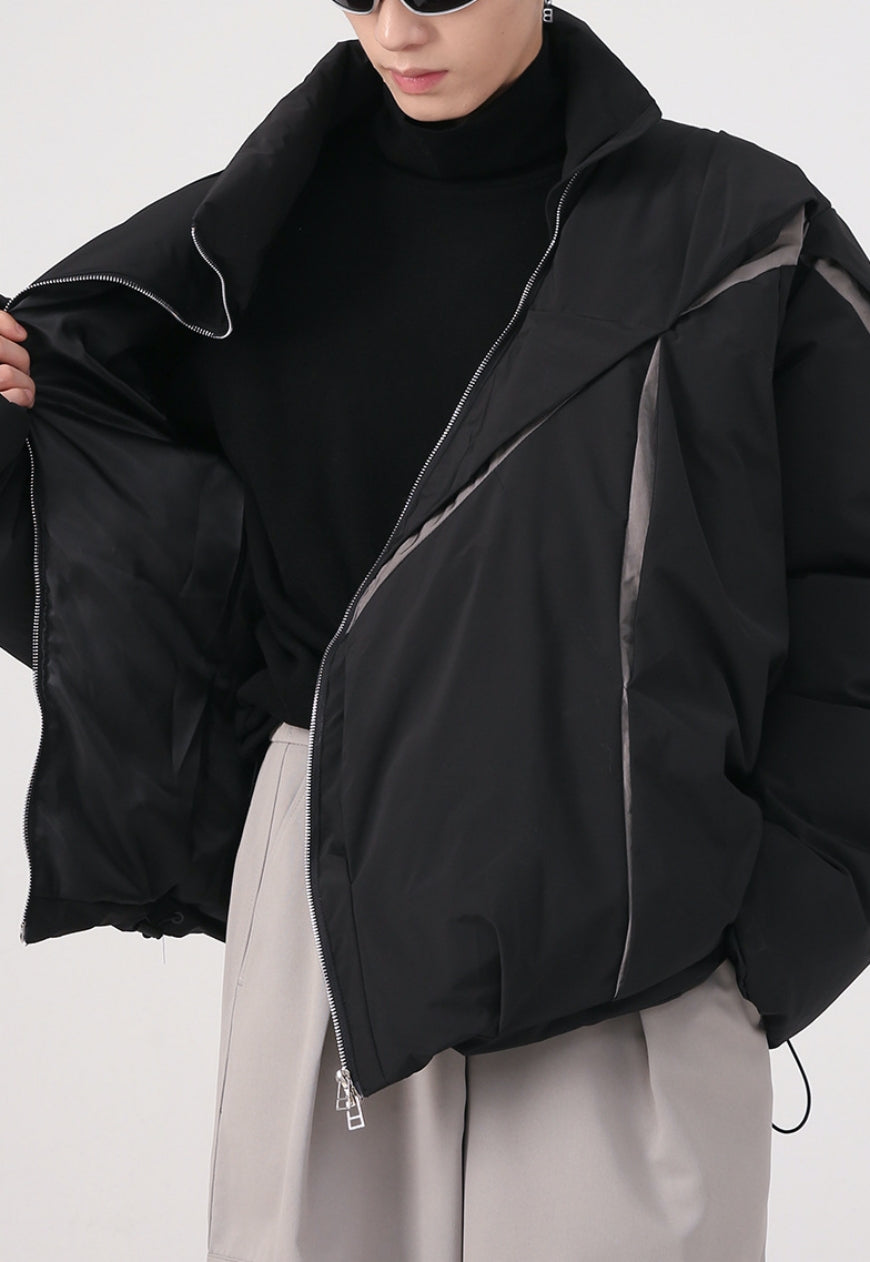 Men's pleated padded jacket