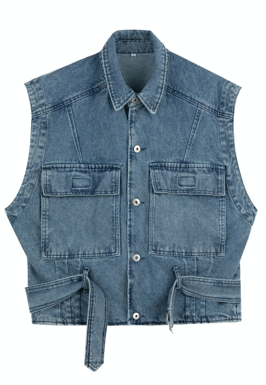 UZIP DESIGN Men's Design Denim Vest