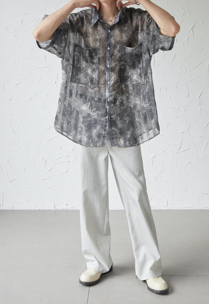 UZIP DESIGN Men's Marbled Short Sleeve Shirt