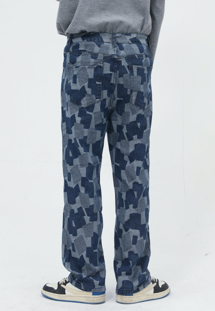 Men's Plaid fashion jeans