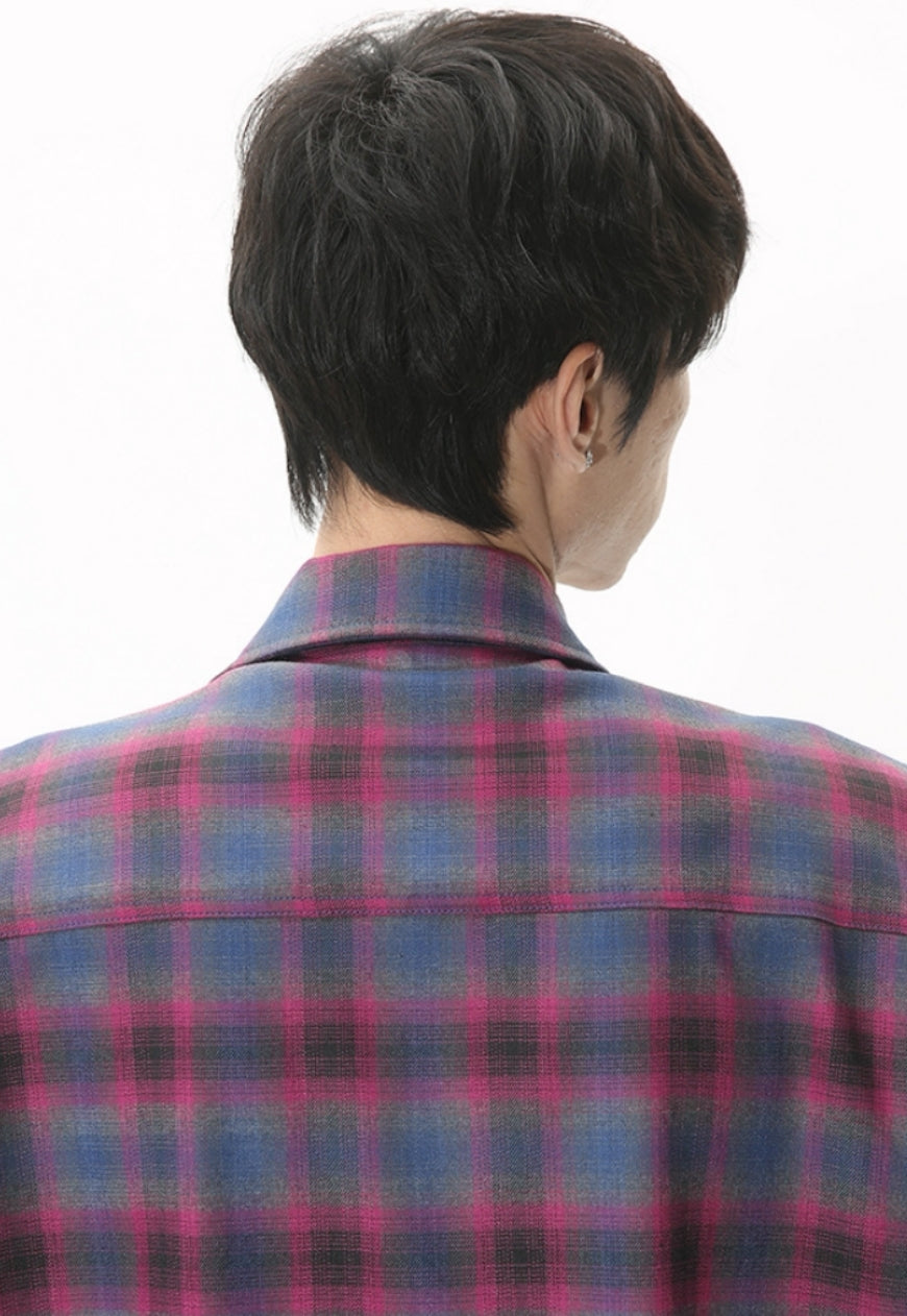 Men's Vintage Vest Check Shirt