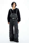 Men's Design vintage suspenders jeans