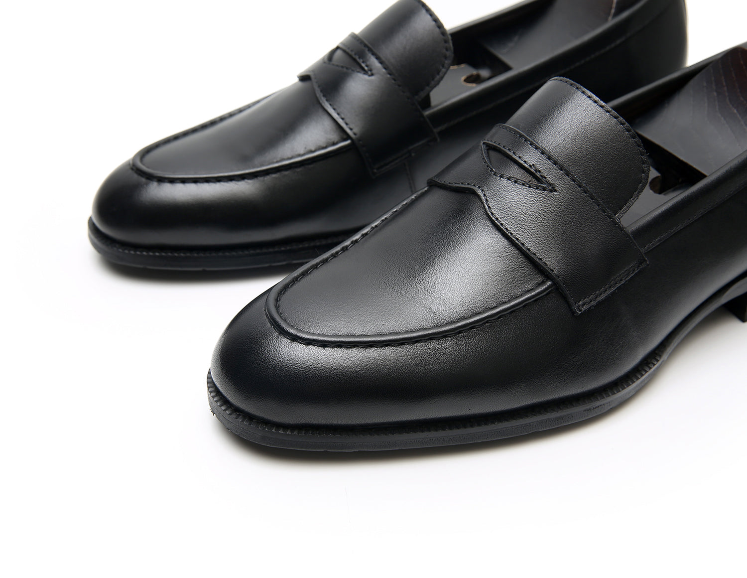 UZIP DESIGN derby lace up shoes in black leather with black