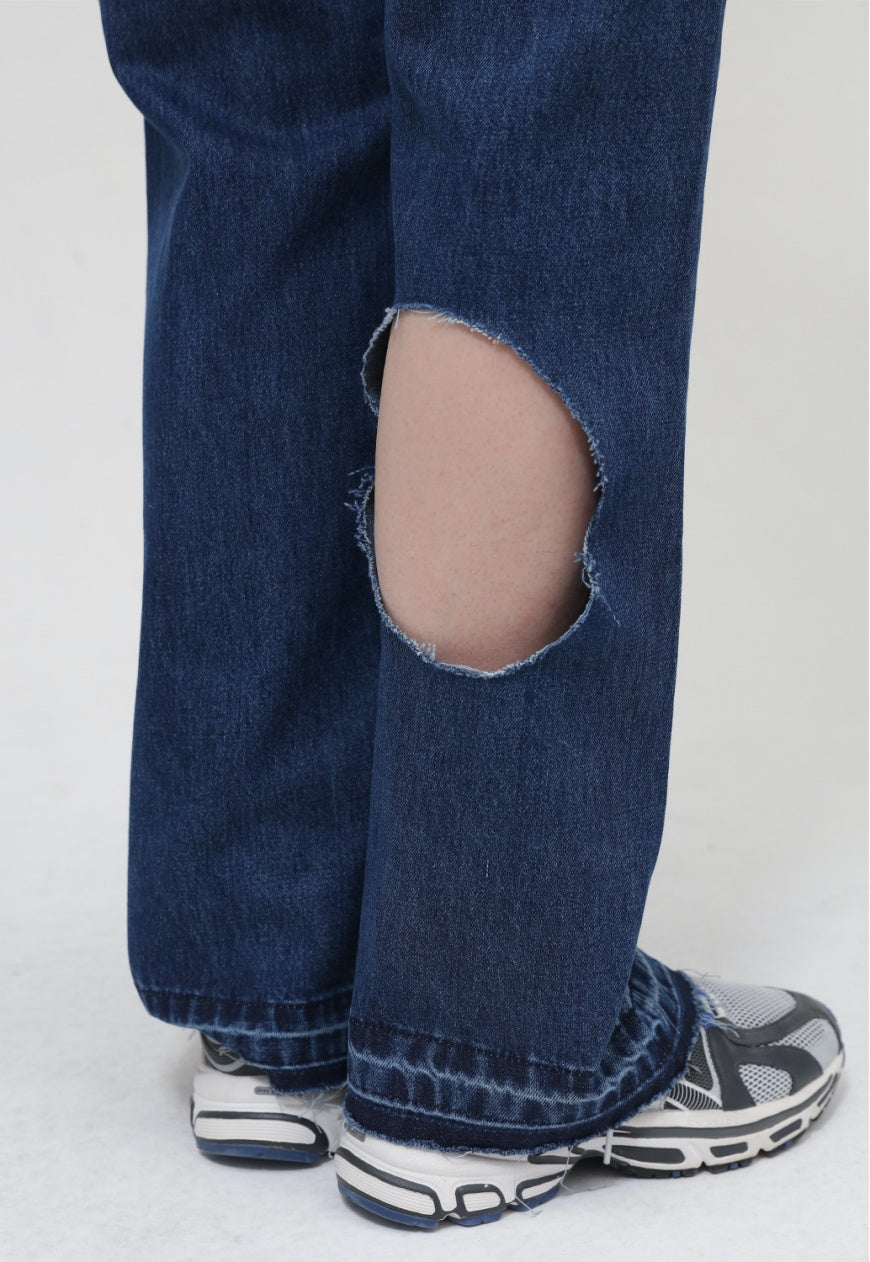UZIP DESIGN Men's fashion ripped jeans