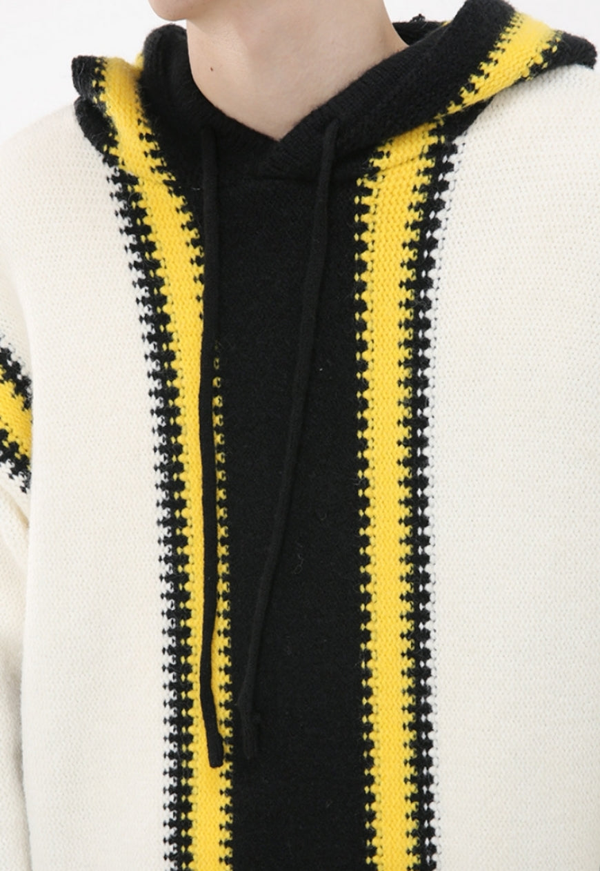 Men's Black and Yellow Design Sweater