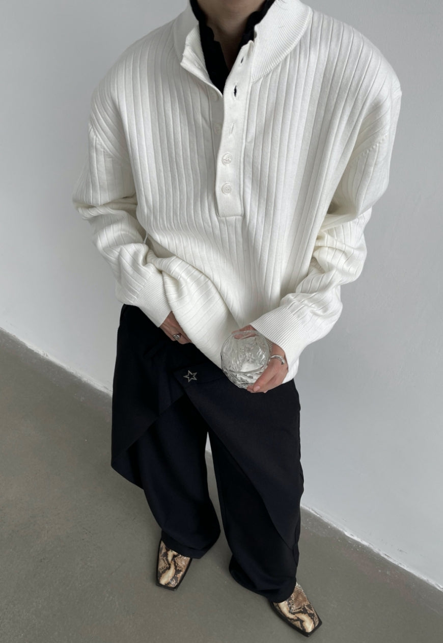 UZIP DESIGN Men's double neck sweater