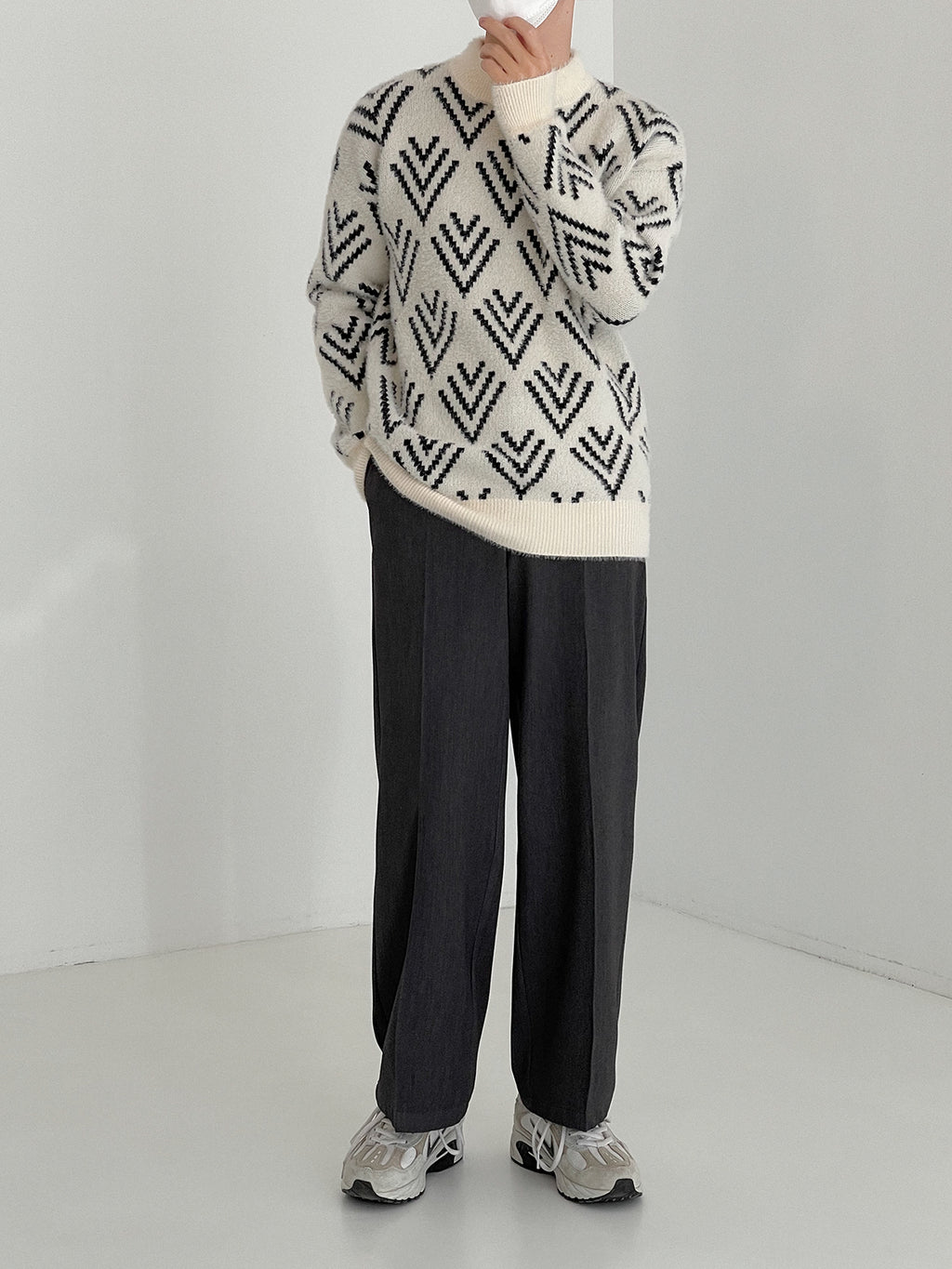 MEN'S texture fashion sweater
