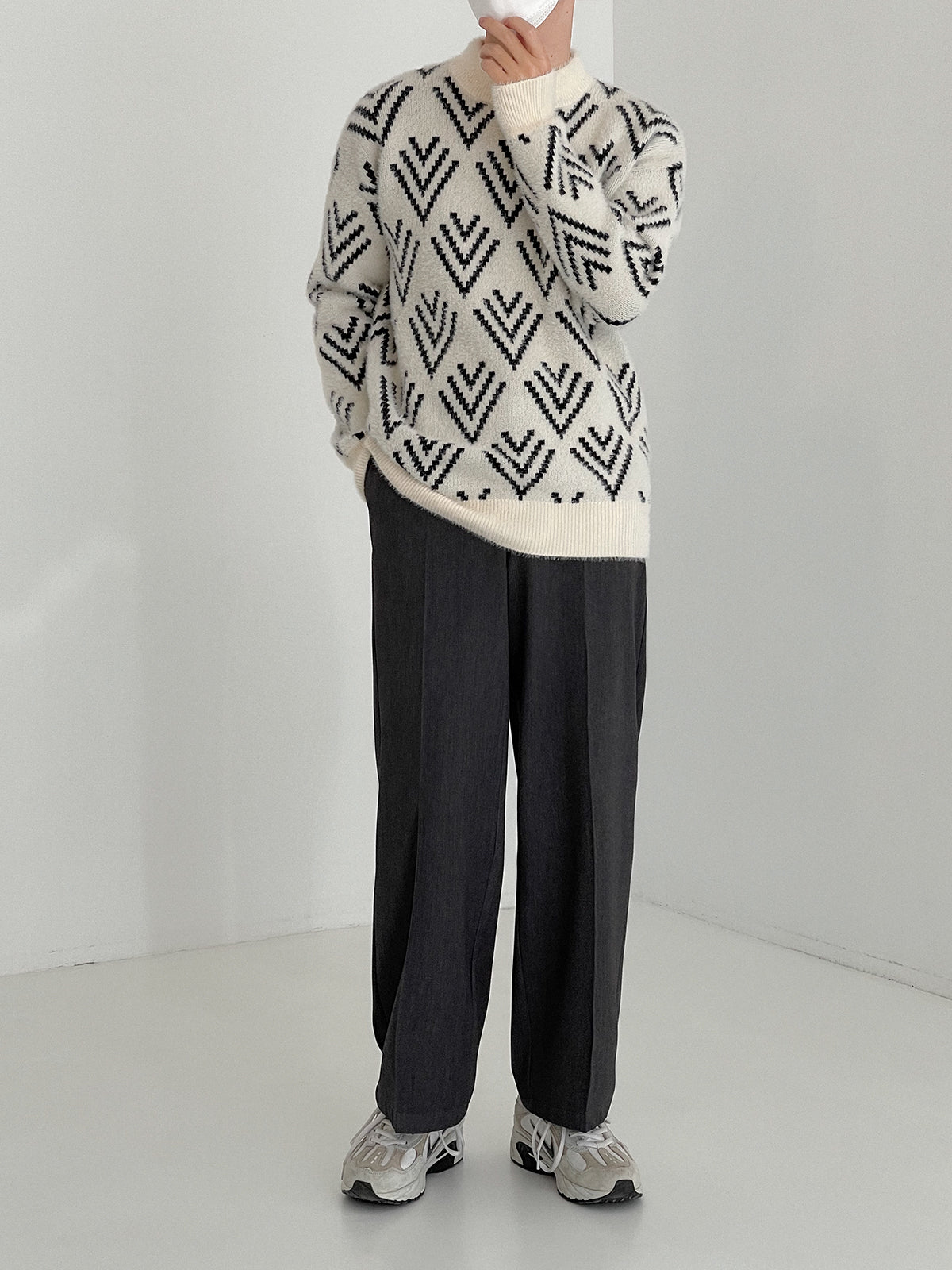 MEN'S texture fashion sweater