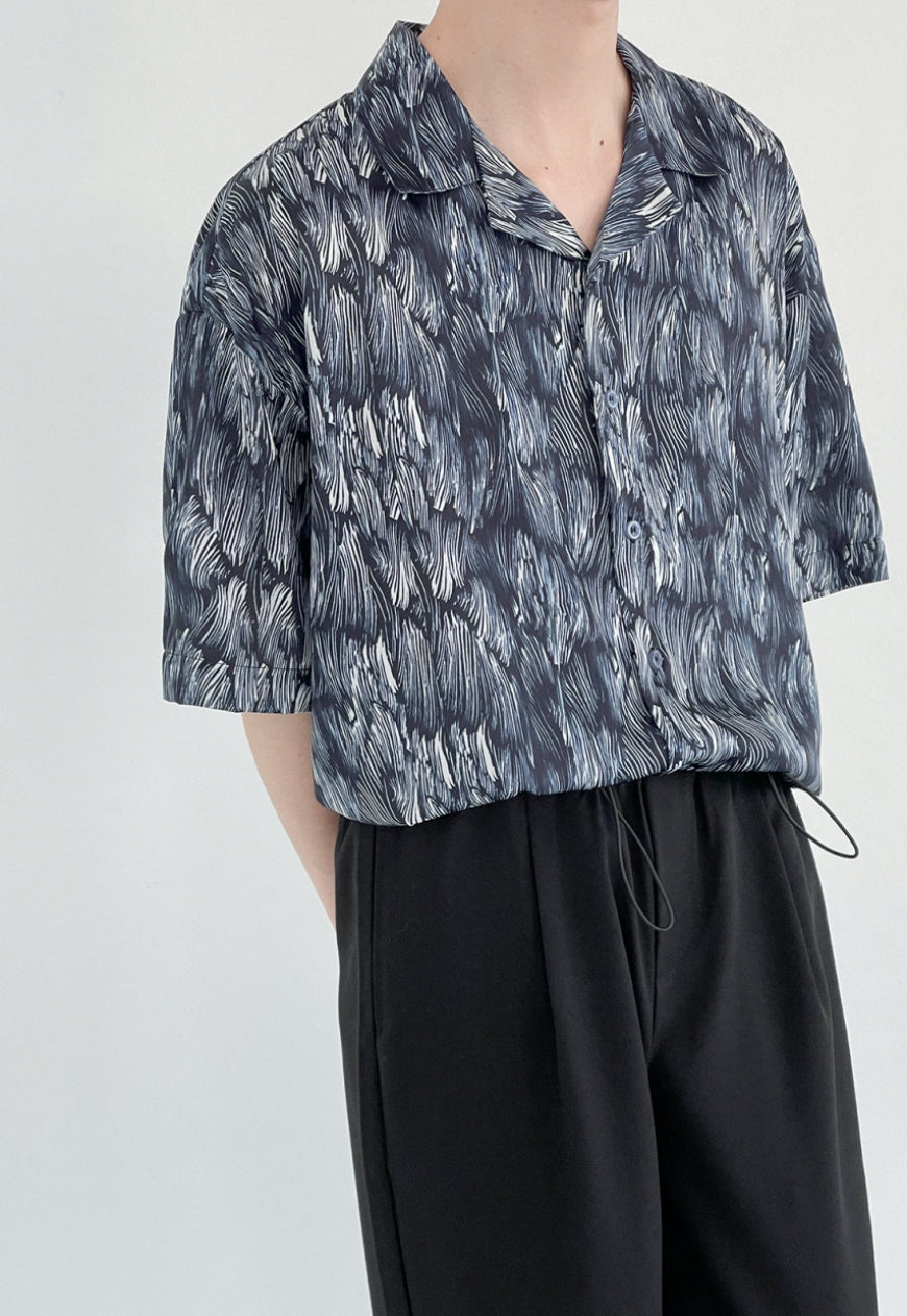 Men's silk loose shirt