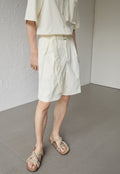UZIP DESIGE Menâ€™s suit belted shorts