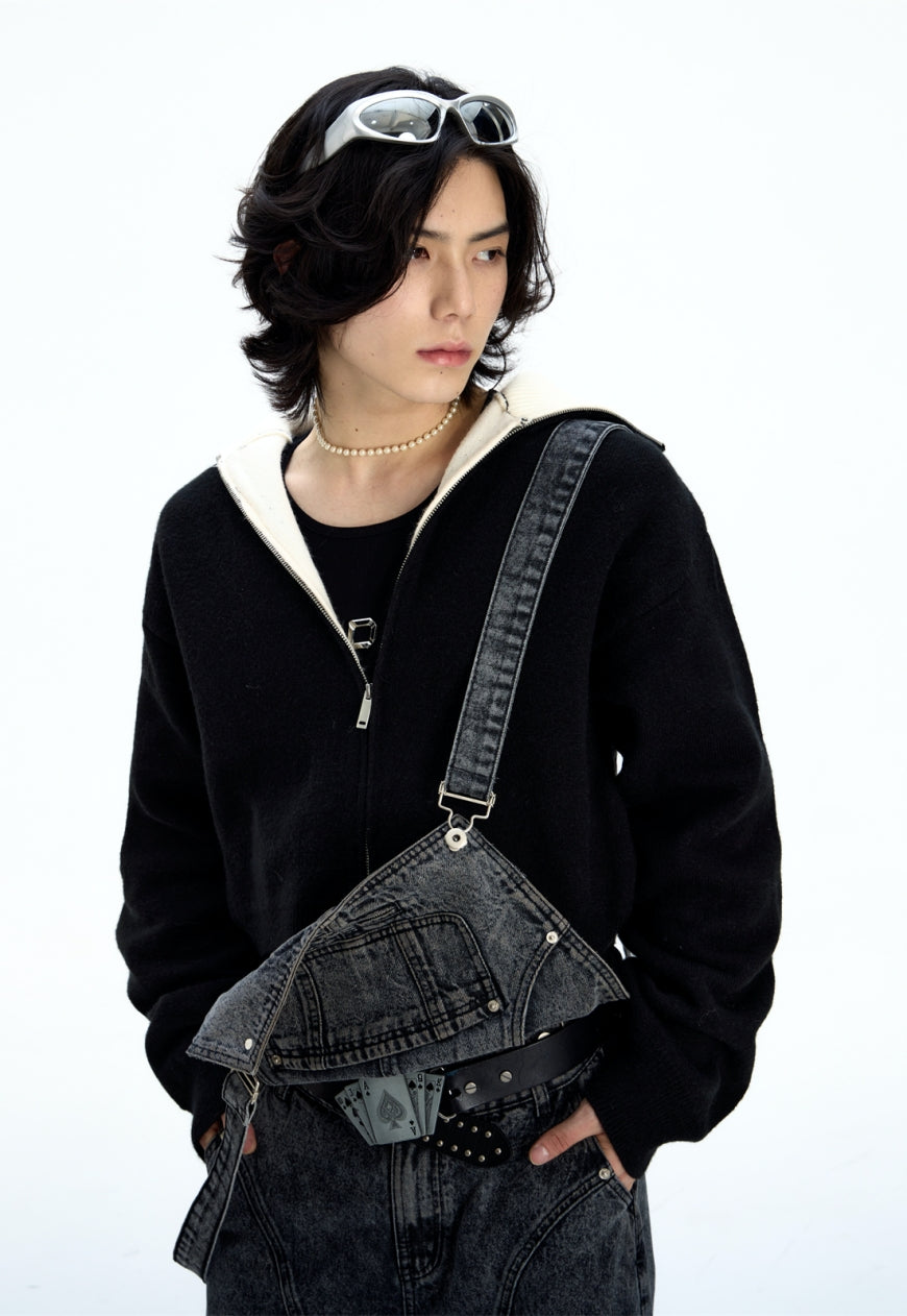 Men's Design vintage suspenders jeans