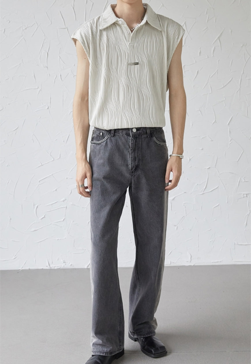 UZIP DESIGN Men's Design pleated vest