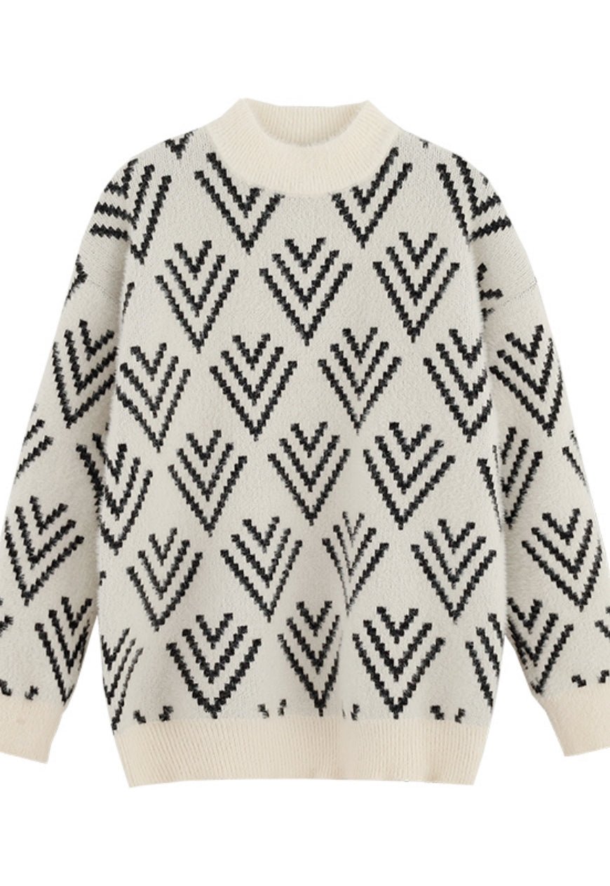 MEN'S texture fashion sweater