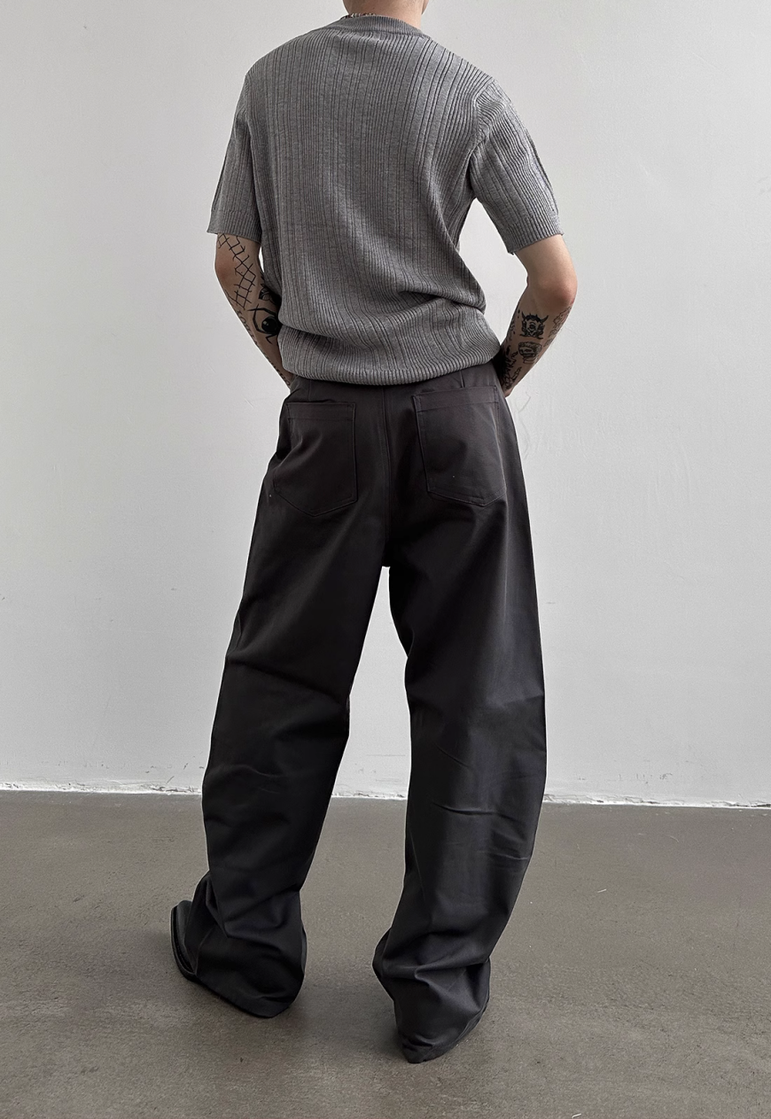 Men's designer wide-leg trousers