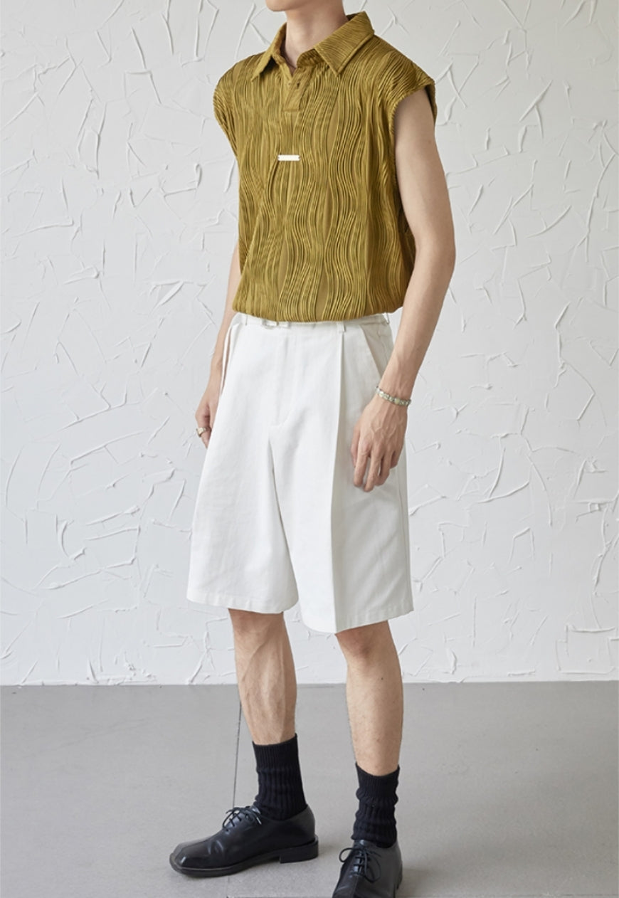 UZIP DESIGN Men's Design pleated vest